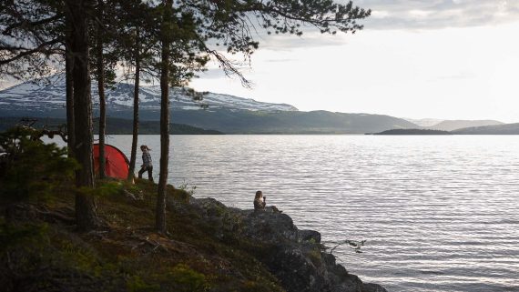 Fors i solnedgång 