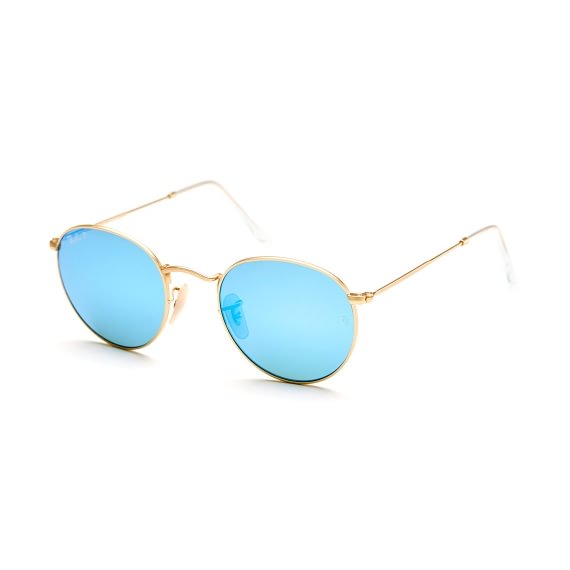 Ray-Ban Round metal flash lenses